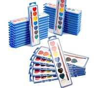 Set di colori ad acquerello a forma di cuore, tavolozza di colori ad acqua per San Valentino (6)