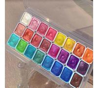 Set di colori ad acquerello mutevoli, scatola di colori con colori ad acquerello glitterati, set di colori ad acquerello,set di colori ad acquerello metallizzati per artisti principianti (C)