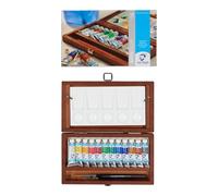 Van Gogh, set di colori ad acquerello, scatola di legno, 12 tubi + 3 accessori