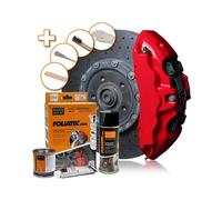 FOLIATEC 2160 VERNICE PINZE FRENO SET DA 3 COMPONENTI ROSSO RACING LUCIDO