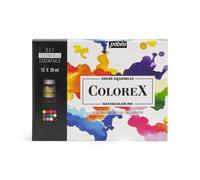 Pebeo - Colorex Scatola 12 flaconi assortiti da 20 ml - Kit per disegno e illustrazione manga Pebeo Colorex - L'essenziale inchiostro per acquerello Colorex Colori complementari Pebeo