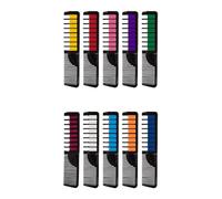 Set di colori per capelli a base di piante sicure, pettini vibranti per applicazione delicata, adatti per uso frequente, 6/10 A, tintura lavabile per feste di compleanno e Natale