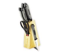 Set di coltelli, 7 pezzi in un ceppo con supporto MAESTRO MR-1407