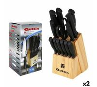Set di Coltelli con Supporto in Legno Quttin 47718 [14 pcs] 14 Parti [2 Unità