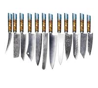 Set di coltelli da cucina damascati MO-39204 - 12 pz / Blu