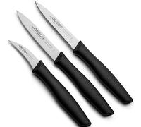 Set di coltelli da cucina NOVA con lama liscia, curva e seghettata - 3 pezzi.