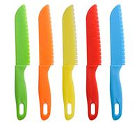 Set di coltelli da cucina per bambini 5 pezzi - Coltelli di sicurezza per bambini, Coltello da cuoco in nylon/Coltello da frutta per bambini