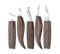 Set di coltelli da intaglio in legno 5 pezzi Scalpello a gancio ergonomico for cucchiaio Strumenti for principianti scultorei durevoli(Square-5PCS)