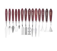 Set di coltelli da pittura, 7 pezzi di lame in acciaio inox, maniglie in legno: miscela e consistenza versatili, ideale per tela acrilica a olio, per studenti