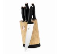 Set di coltelli in bambù BERLINGER HAUS Black Rose BH-2752, 6 pezzi, con ceppo.