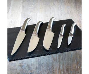 Set di coltelli Laguiole Heritage - Set di coltelli da cucina da 5 pezzi in acciaio inox con manico in legno - Coltelli da cucina di alta qualità dal design elegante - Qualità francese