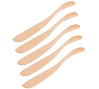 Set di Coltelli per Burro in Legno in Stile Giapponese, Spargitore con Manico Liscio per Domestica, Utensili da Portata per Formaggio da 5 Pezzi per Spalmare Marmellata o Formaggio Sul Pane