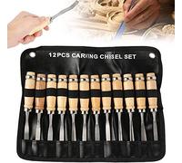 Set di coltelli per intagliare il legno con custodia in tela, set di strumenti per intagliare a mano Kit di coltelli per strumenti per intagliare il legno in acciaio al carbonio per principianti, hobb