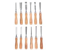 Set di Coltelli per Intaglio del Legno, Set di Scalpelli per Intaglio, 12 Pezzi di Strumenti per Intaglio del Legno Set di Scalpelli per Incisione con Manico in Legno con Lama in