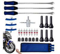 Set di coltelli per pneumatici per moto, kit di strumenti a leva | Cucchiai per pneumatici lunghi in acciaio lunghi per una rapida installazione, kit di attrezzi per pneumatici faci