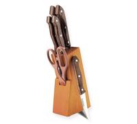 Set di coltelli, set completo di 8 pezzi su supporto con piedistallo MAESTRO MR-