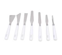 Set di coltelli tavolozza in acciaio inossibile 7 pezzi, un kit spatola che mescola vernice con una scatola di stoccaggio resistente per olio e pittura acrilica, stampa a