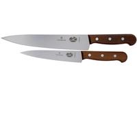 Victorinox carving set palissandro 2 pezzi in confezione regalo, in acciaio INOX, colore: marrone, 30 x 5 x 5 cm