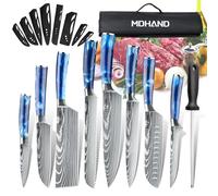 Set di coltello professionale in acciaio inox ad alto carbonio, set di 8 pezzi con custodia