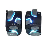 Set di comandi manubrio universale for moto da 7/8 '' 22 mm con retroilluminazione a LED compatibile con la spia di segnalazione abbaglianti/anabbaglianti(Blue)
