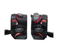 Set di comandi manubrio universale for moto da 7/8 '' 22 mm con retroilluminazione a LED compatibile con la spia di segnalazione abbaglianti/anabbaglianti(Red)