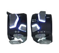 Set di comandi manubrio universale for moto da 7/8 '' 22 mm con retroilluminazione a LED compatibile con la spia di segnalazione abbaglianti/anabbaglianti(WHITE)