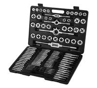 Set di combinazioni di maschi e matrici da 110 pezzi Strumenti metrici in acciaio al tungsteno con custodia metrica,Robusto e stabile
