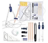Set di compassi - Kit di Compassi 14 pezzi in Lega di zinco Compasso professionale,Compasso Scuola ElementareRispondi a Disegno in aula,Architetturaingegneria Meccanica e altro Ancora