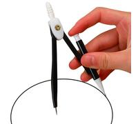 Set di compassi semplici da esame, strumento di disegno in metallo, strumento di disegno con bussola di precisione, per corsi di matematica e geometria, include matita, per scuola e ufficio, 1 set