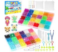 Set di Completo Perle d'acqua, 6400 Perle in 48 Colori con Varianti Luminose, Trasparenti e Monocolori, Completo Perline Kit di Creatività DIY per Principianti e Bambini