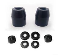 Set di componenti per revisione camion skateboard con boccole in poliuretano, rondelle, coppe girevoli e ammortizzatori (nero)