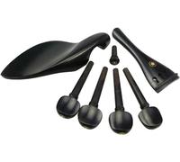 Set di componenti per viola in ebano e palissandro di alta qualità con cordiera, mentoniera, pioli e puntale per la realizzazione di violini fai da te (03)