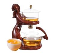 Set di con infusore semiautomatico - Kit di preparazione del tè facile da svuotare per riunioni di famiglia | Pratica domestica, ideale per chi ama la semplicità