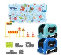 Set Di Con Pista Puzzle Giocattoli Educativi a Puzzle per Apprendimento | Tracciato Per Macchine Su Rotaie Per Bambini Di 3-6 Anni Maschi E Femmine Per Uso Domestico E Asilo