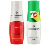 Set di concentrati Saturator SODASTREAM: 2 sciroppi COLA + 7UP