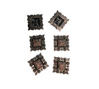 Set Di Conchiglie Per Sella Western Di 6 Con Vite Quadrata Incisa Da 1 Pollice