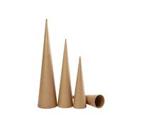 Set di coni in carta pesta da decorare - 30 a 50 cm - 3 pz