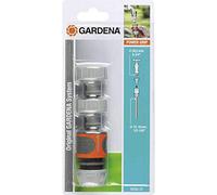 Set di connessione Gardena, set di rubinetti per tubi dell'acqua da 13 mm (1/2 pollice) e 15 mm (5/8 pollice), attacco semplice e senza attrezzi (18286-20)