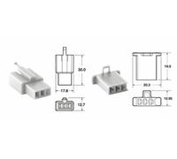 Set di connettori 3 vie 110 ML BIHR tipo originale Ø0,5mm²/0,85mm² - 5 set c...