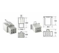 Set di connettori 6 vie 110 ML BIHR tipo originale Ø0,5mm²/0,85mm² - 5 set c...