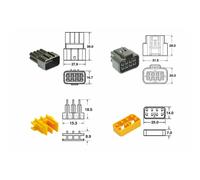 Set Di Connettori 8 Vie Serie 090 FRKW BIHR Tipo Originale - 5 Set Completi