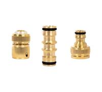 Set di connettori di prolunga per tubi in ottone a prova di perdite, 1,3 cm, per la maggior parte dei rubinetti, valvole e tubi dell'acqua, in ottone