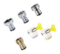 Set di connettori di prolunga per tubi in ottone a prova di perdite, 1,3 cm, per la maggior parte dei rubinetti, valvole e tubi dell'acqua, in ottone