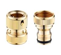 Set di connettori di prolunga per tubi in ottone a prova di perdite, 1,3 cm, per la maggior parte dei rubinetti, valvole e tubi dell'acqua, in ottone
