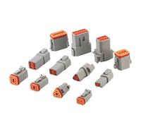 Set di connettori DT, connettori elettrici impermeabili, connettori per cavi serie DT, per auto, camion, barca, moto, connettore DT, maschio e femmina, set completo con morsetti (DT06-8S)