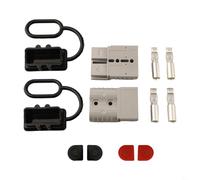 Set di connettori per batteria terminali cavi professionali da 120 A 600 V, 2 pezzi, con coperture protettive per veicoli su larga scala (grigio)