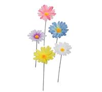 Set di connettori per fiori in metallo, 3D, decorazione esterna in metallo, per terrazza e decorazione floreale realistica, resistente alle intemperie, L pietre in cemento (giallo, taglia unica)