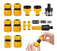 Set di connettori per tubo da giardino - 15 pezzi con adattatore universale e accessori per irrigazione