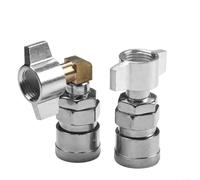 Set di connettori pneumatici resistenti, 2 pezzi per ventilatori d'aria per camion con design integrato dritto e gomito, struttura in metallo per un accoppiamento sicuro della linea d'aria, argento