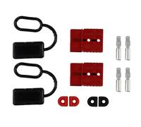 Set di connettori professionali per terminali batteria da 120 A 600 V, 2 pezzi, con coperture protettive per veicoli su larga scala (rosso)